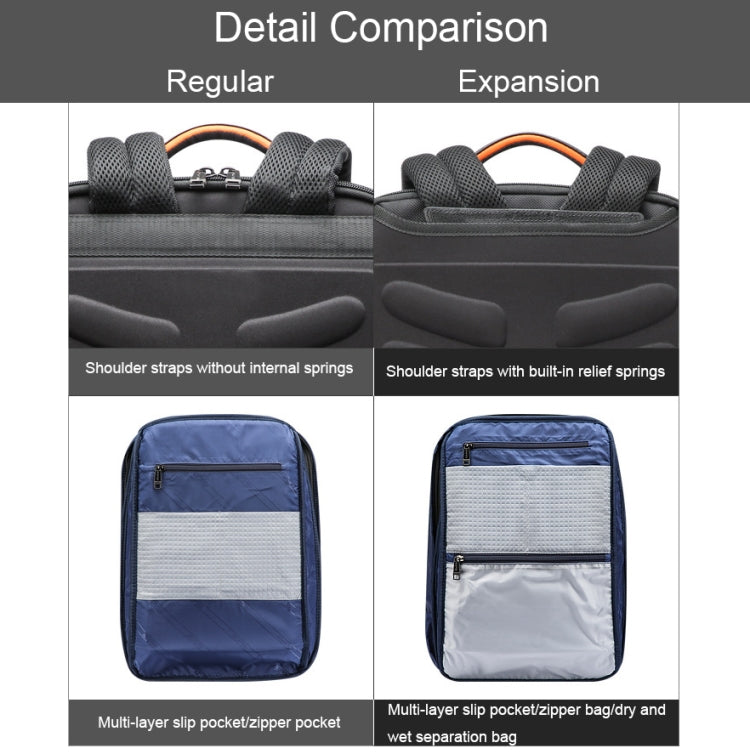 Bopai 61-120621A Outdoor Waterproof Laptop Backpack with USB Charging Port, Spec: Expansion Version - free shipping - PMC Jewellery - Order now!