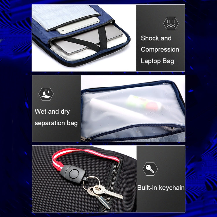 Bopai 61-86611 Multifunctional Wear-resistant Anti-theft Laptop Backpack with USB Charging Hole(Black) - free shipping - PMC Jewellery - Order now!