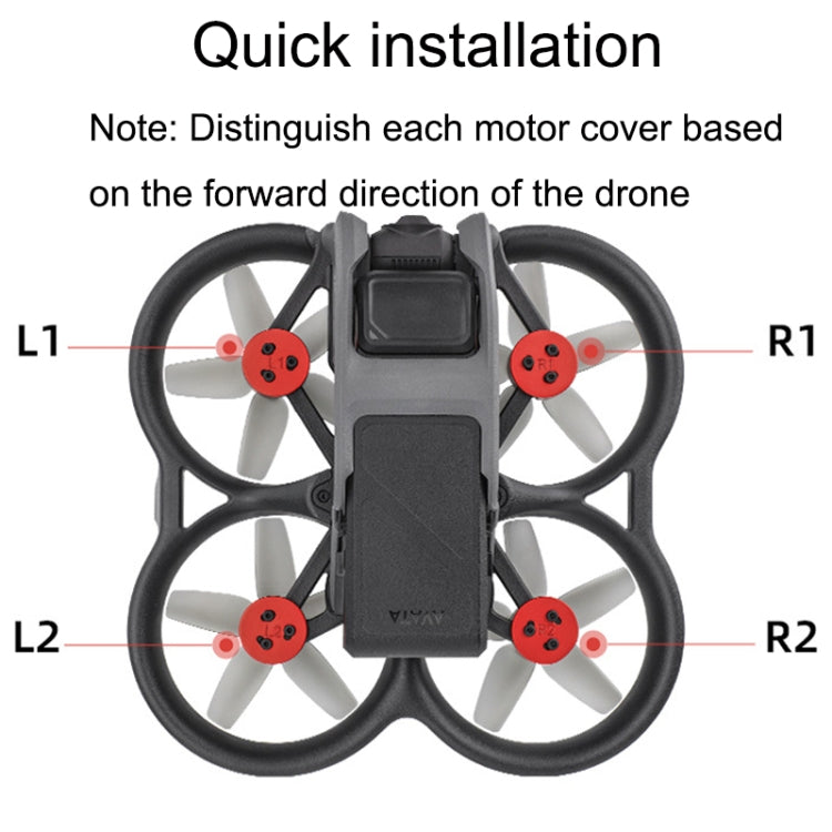 4 PCS / Set Sunnylife AT-MD475 Dust-proof Waterproof Aluminum Alloy Motor Cover For DJI Avata(Black) - Other by PMC TechLife | Online Shopping South Africa | PMC TechLife | Buy Now Pay Later Mobicred