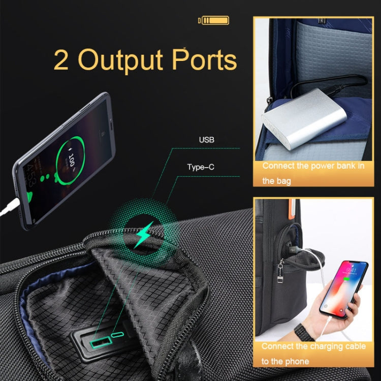 Bopai 61-121591 Multifunctional Anti-theft Laptop Business Backpack with USB Charging Hole(Black) - free shipping - PMC Jewellery - Order now!