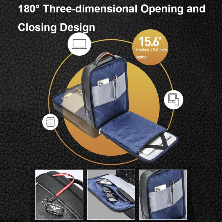 Bopai 61-121561 Multifunctional Anti-theft Laptop Business Backpack with USB Charging Hole(Black) - free shipping - PMC Jewellery - Order now!