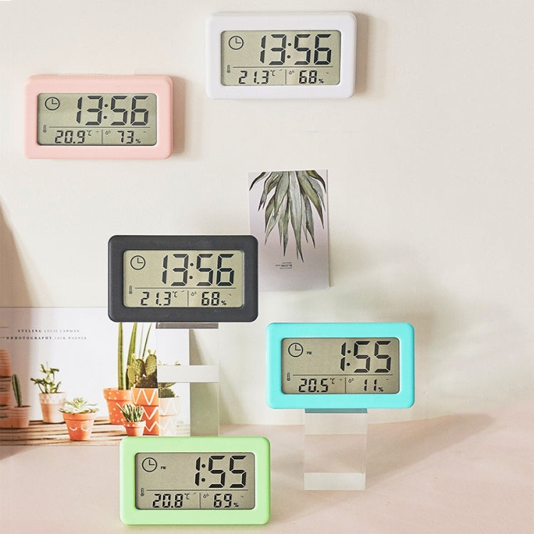 YD005 Mini Light and Thin LCD Screen Temperature/Humidity Meter Electronic Clock(Green) - Alarm Clocks by PMc TechLife | Online Shopping South Africa | PMc TechLife | Buy Now Pay Later Mobicred