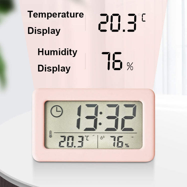 YD005 Mini Light and Thin LCD Screen Temperature/Humidity Meter Electronic Clock(Green) - Alarm Clocks by PMc TechLife | Online Shopping South Africa | PMc TechLife | Buy Now Pay Later Mobicred