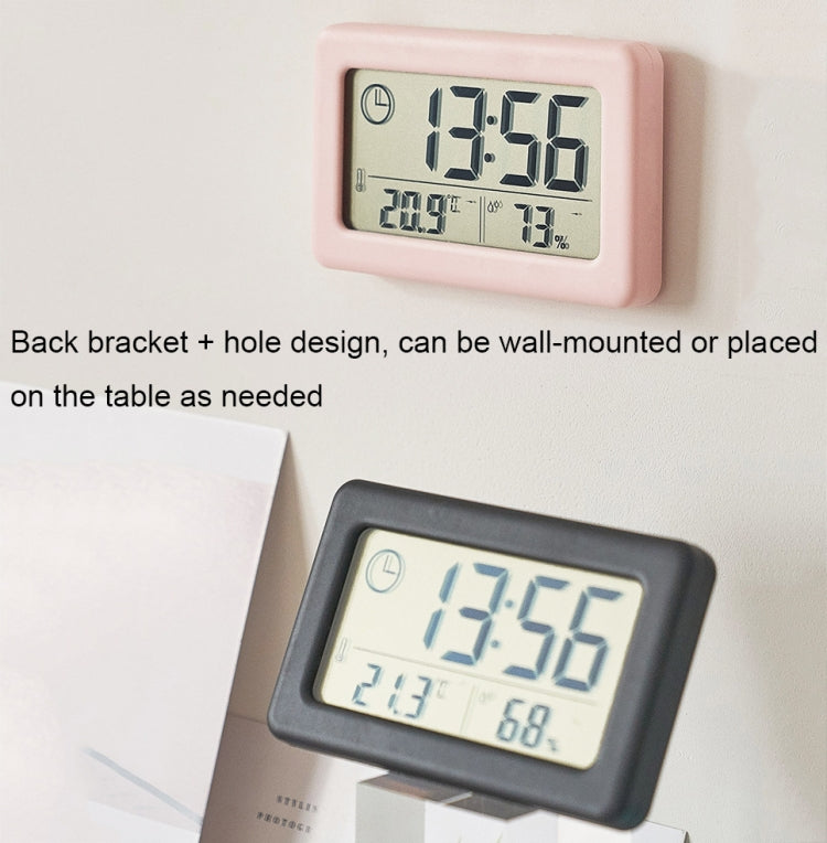 YD005 Mini Light and Thin LCD Screen Temperature/Humidity Meter Electronic Clock(Blue) - Alarm Clocks by PMc TechLife | Online Shopping South Africa | PMc TechLife | Buy Now Pay Later Mobicred