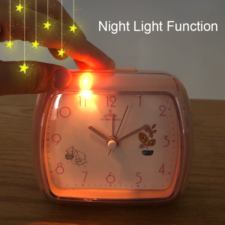 Cute Children Small Alarm Clock Bedside Night Light Clock(A306 Pink) - Alarm Clocks by PMc TechLife | Online Shopping South Africa | PMc TechLife | Buy Now Pay Later Mobicred