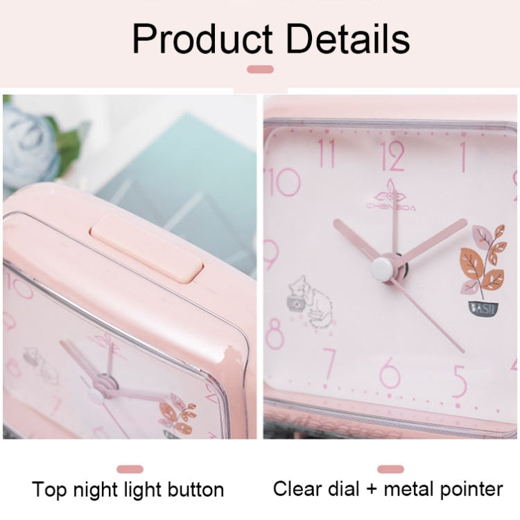 Cute Children Small Alarm Clock Bedside Night Light Clock(A306 Pink) - Alarm Clocks by PMc TechLife | Online Shopping South Africa | PMc TechLife | Buy Now Pay Later Mobicred