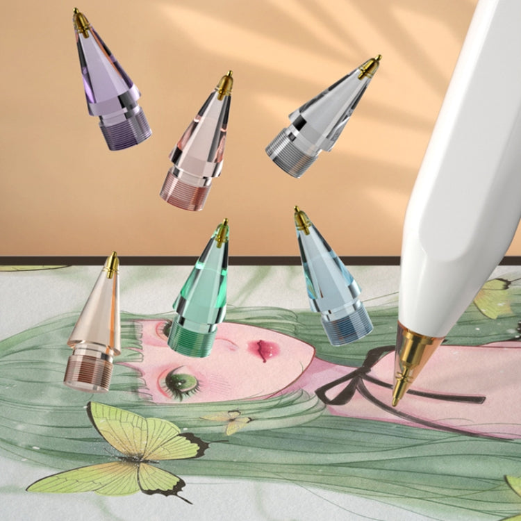 For Apple Pencil 1/2 2pcs Stylus Transparent Replacement Needle Nib, Spec: Extended (Green) - Pencil Accessories by PMc TechLife | Online Shopping South Africa | PMc TechLife | Buy Now Pay Later Mobicred