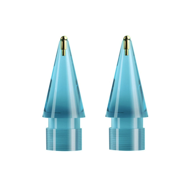 For Apple Pencil 1/2 2pcs Stylus Transparent Replacement Needle Nib, Spec: Round (Blue) - Pencil Accessories by PMc TechLife | Online Shopping South Africa | PMc TechLife | Buy Now Pay Later Mobicred