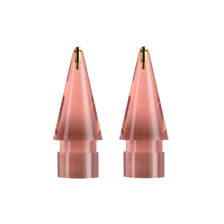 For Apple Pencil 1/2 2pcs Stylus Transparent Replacement Needle Nib, Spec: Round (Pink) - Pencil Accessories by PMc TechLife | Online Shopping South Africa | PMc TechLife | Buy Now Pay Later Mobicred