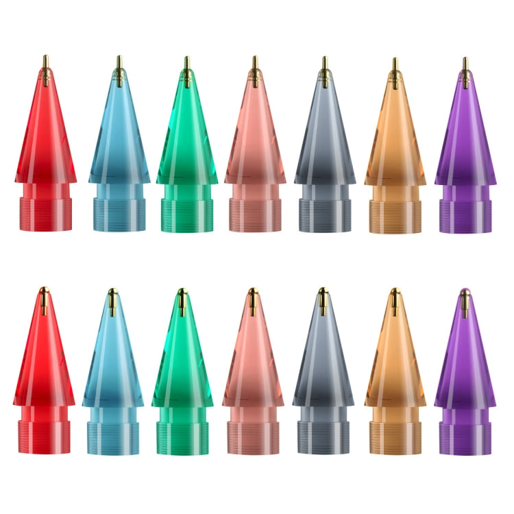 For Apple Pencil 1/2 2pcs Stylus Transparent Replacement Needle Nib, Spec: Round (Purple) - Pencil Accessories by PMc TechLife | Online Shopping South Africa | PMc TechLife | Buy Now Pay Later Mobicred