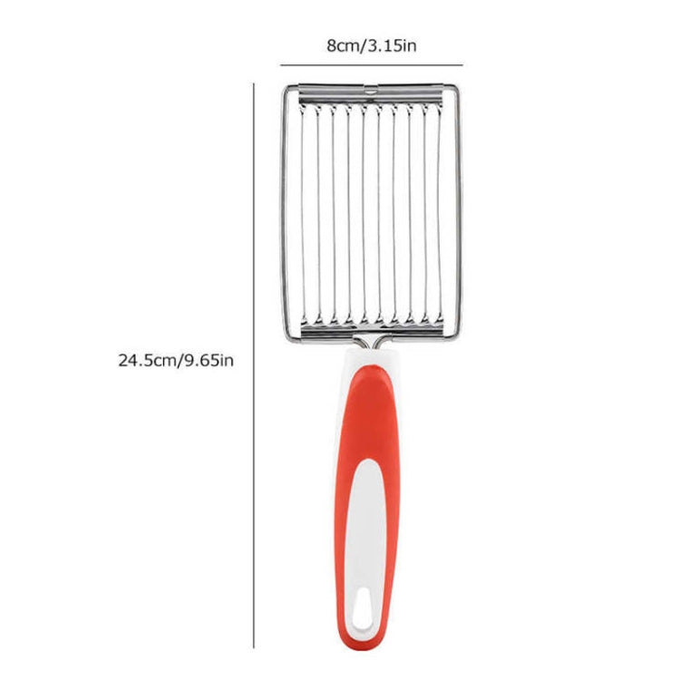 Tomato Luncheon Meat Slicer Non-slip Stainless Steel Fruit Cutter(Blue) - free shipping - PMC TechLife - Order now!