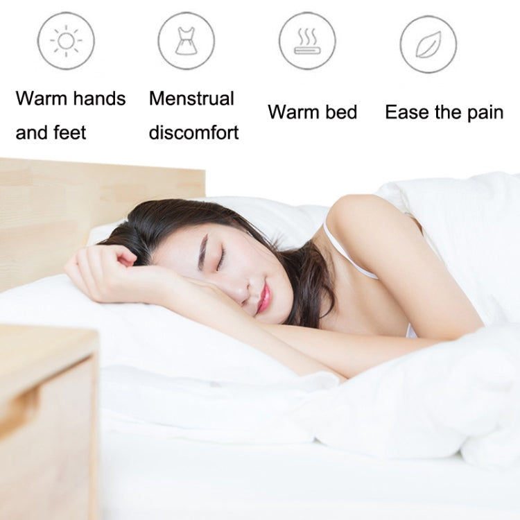 U-shaped PVC Hot Compress Shoulder And Neck Explosion-proof Water Injection Hot Water Bag(Rose Red + White Love Knitted) - free shipping - PMC TechLife - Order now!