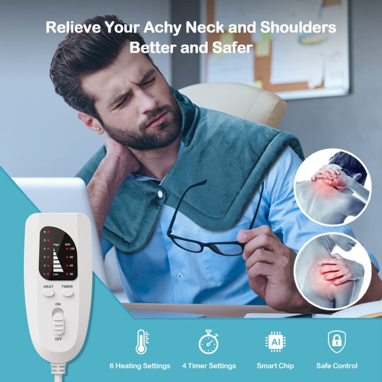 Electric Heated Thermal Shawl On The Back And The Neck AU Plug(Creamy-white) - free shipping - PMC TechLife - Order now!