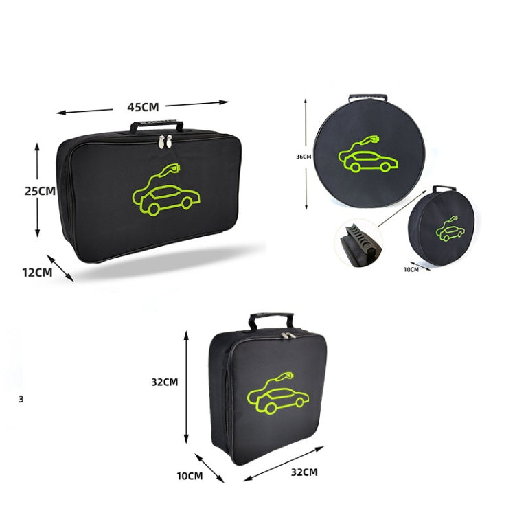 Car Charging Cable Storage Bag Carry Bag For Electric Vehicle Charger Plugs,Spec: Square Without Logo - EV Charger Accessories by PMC TechLife | Online Shopping South Africa | PMC TechLife