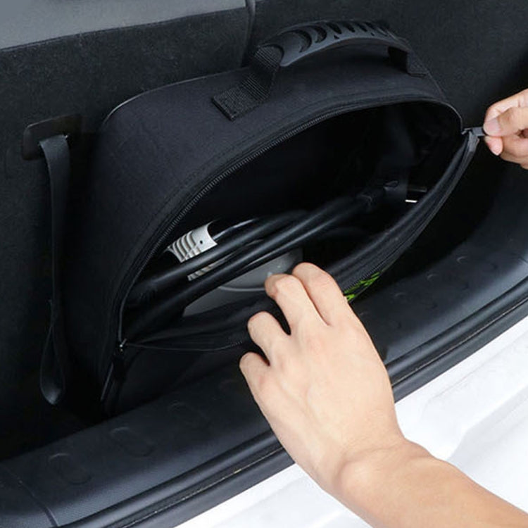 Car Charging Cable Storage Bag Carry Bag For Electric Vehicle Charger Plugs,Spec: Square Without Logo - EV Charger Accessories by PMC TechLife | Online Shopping South Africa | PMC TechLife