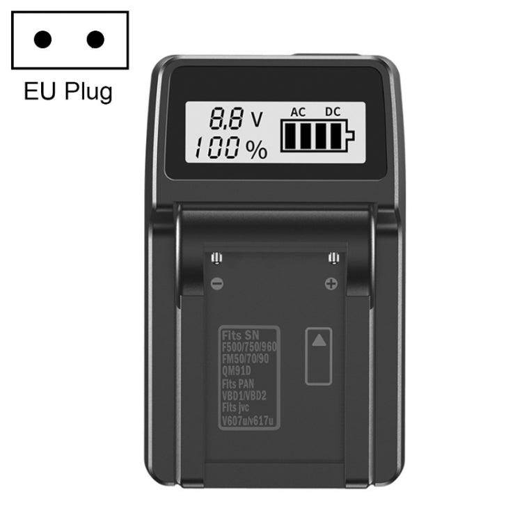 F550/F750/F970 LCD Single Charger Camera Battery Charger, EU Plug - Battery Wire Charger by PMC TechLife | Online Shopping South Africa | PMC TechLife | Buy Now Pay Later Mobicred