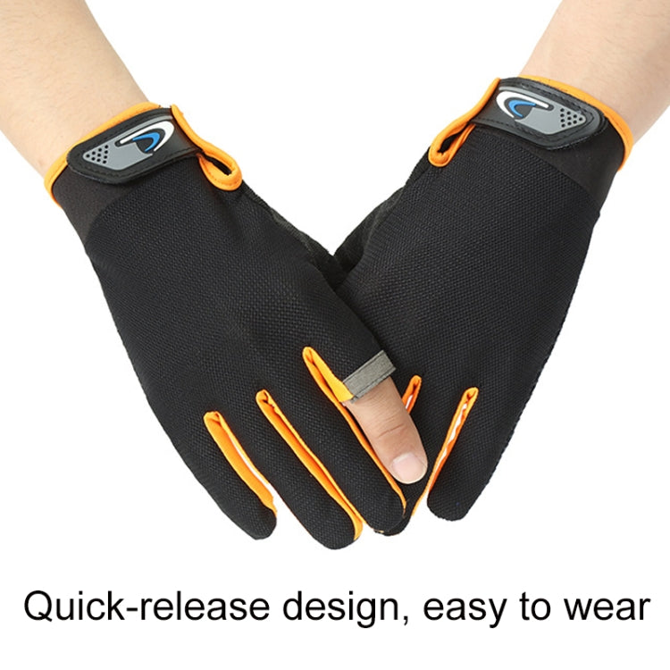 1 Pair QX0008 Outdoor Sunscreen Non-Slip Exposed Two-Finger Fishing Gloves, Size: Free Size(Red) - Safety Gloves by PMC TechLife | Online Shopping South Africa | PMC TechLife | Buy Now Pay Later Mobicred