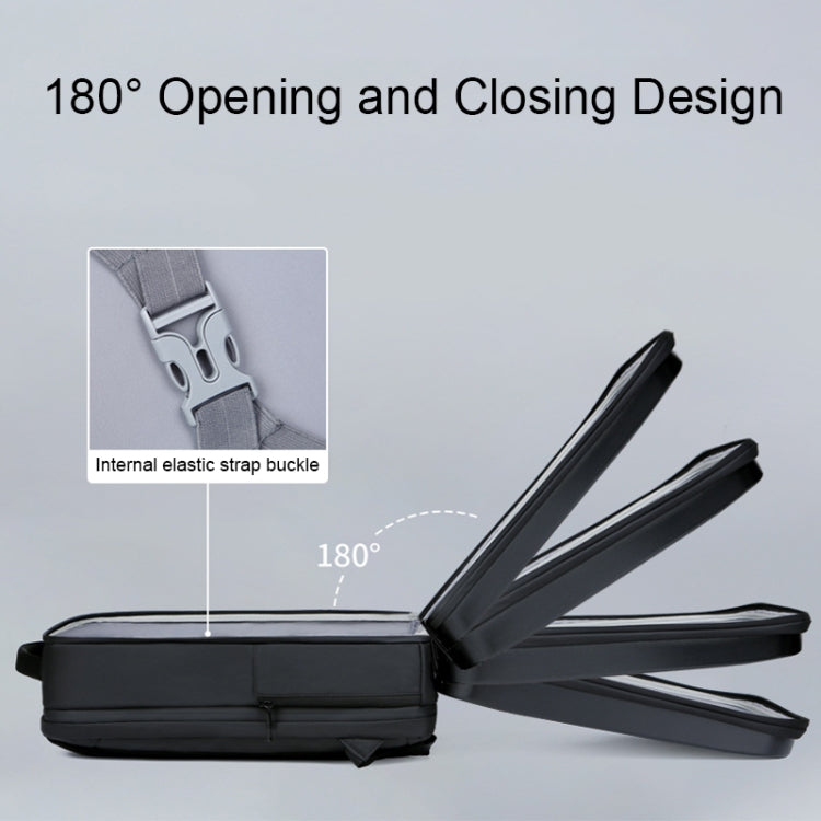 160 Large Capacity ABS Waterproof Laptop Backpack with USB Charging Port(Light Grey) - Backpack by PMC Jewellery | Online Shopping South Africa | PMC Jewellery | Buy Now Pay Later Mobicred