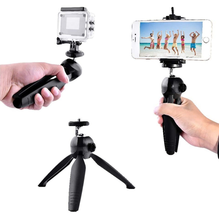YUNTENG 228 Mini Tripod Camera Desktop Live Bracket Mobile Phone Selfie Frame(Black) - free shipping - PMC TechLife - Order now!
