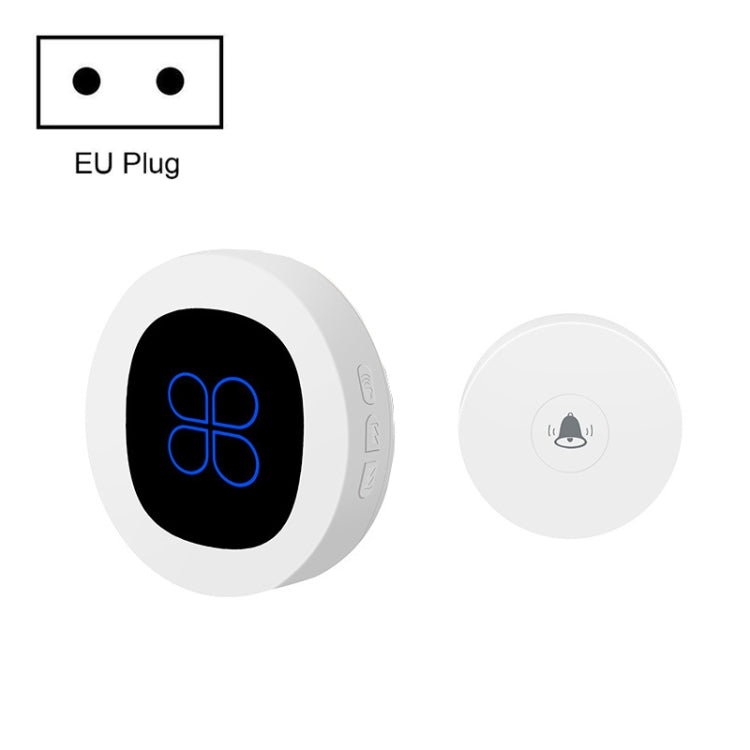R16 1 For 1 Smart Wireless Self-Powered Hotel Home Electronic Call Doorbell(EU Plug White) - Wireless Doorbell by PMc TechLife | Online Shopping South Africa | PMc TechLife | Buy Now Pay Later Mobicred