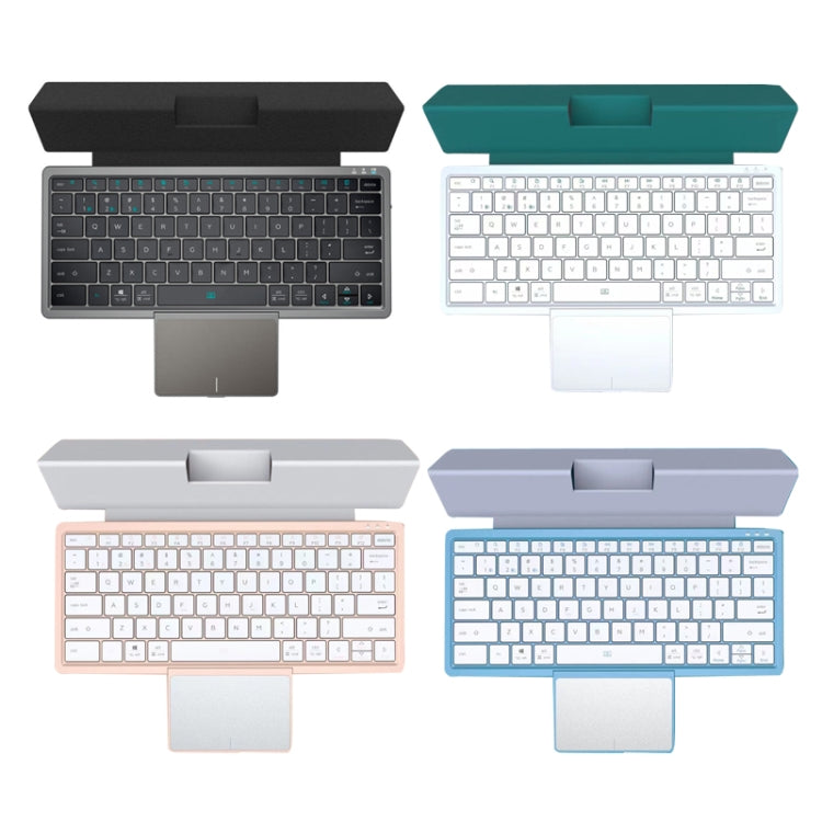 KF8700 78 Keys Hidden Touchpad Portable Tablet Computer Wireless Bluetooth Keypad With PU Leather(Black) - Others Keyboard by PMC TechLife | Online Shopping South Africa | PMC TechLife | Buy Now Pay Later Mobicred