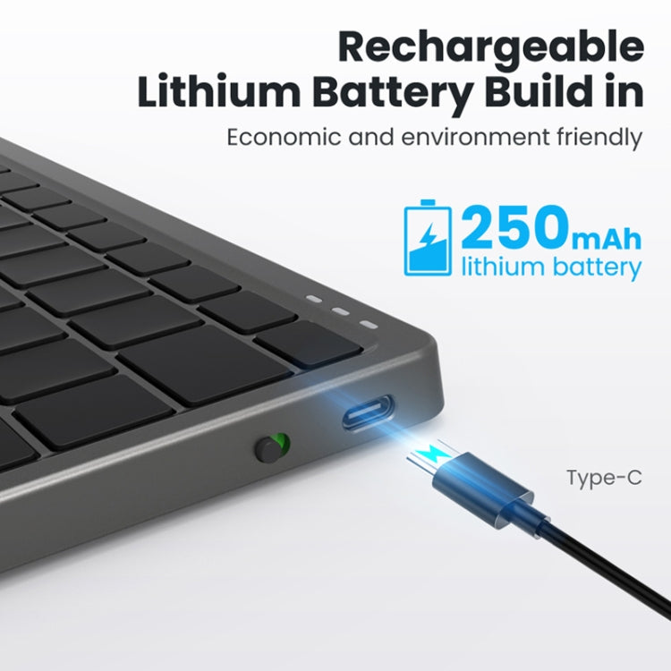 KF8700 78 Keys Hidden Touchpad Portable Tablet Computer Wireless Bluetooth Keypad With PU Leather(Black) - Others Keyboard by PMC TechLife | Online Shopping South Africa | PMC TechLife | Buy Now Pay Later Mobicred