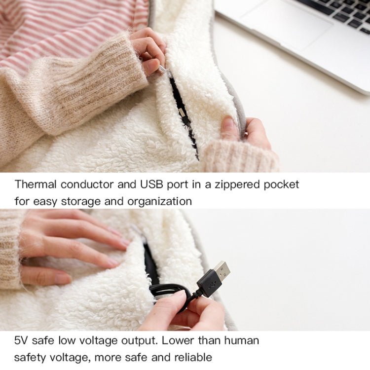 AI-540 72x115cm USB Body Warmer Blanket Office Heater Electric Heating Shawl(Pink Rabbit Stripes) - Electric Blankets by PMC TechLife | Online Shopping South Africa | PMC TechLife | Buy Now Pay Later Mobicred