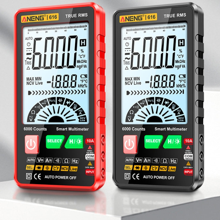 ANENG 616 Automatic High-precision Digital Display Capacitance Multimeter, Color: Red(Color Box) - free shipping - PMC TechLife - Order now!