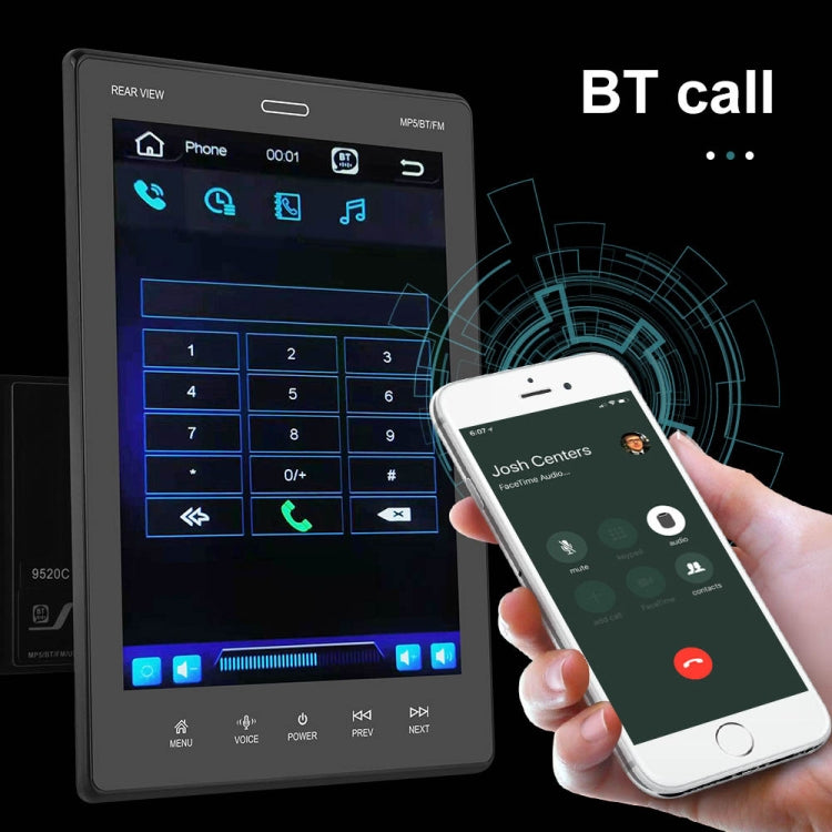 9520C Double Spindle 9.5 inch Vertical Screen Car MP5 Player, Style: Standard - Car MP3 & MP4 & MP5 by PMC TechLife | Online Shopping South Africa | PMC TechLife | Buy Now Pay Later Mobicred