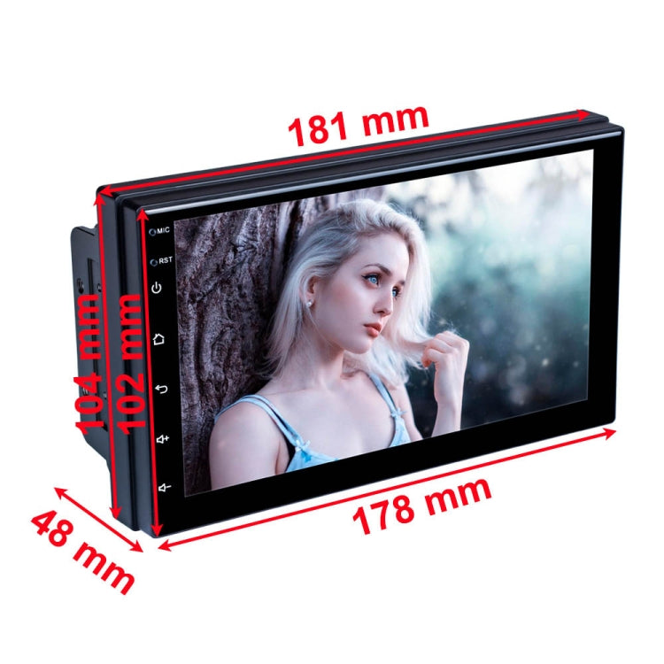 C7001 7 inch Touch Screen Built-In CarPlay Car MP5 Player, Style: Standard+8 Light Camera - Car MP3 & MP4 & MP5 by PMC TechLife | Online Shopping South Africa | PMC TechLife | Buy Now Pay Later Mobicred