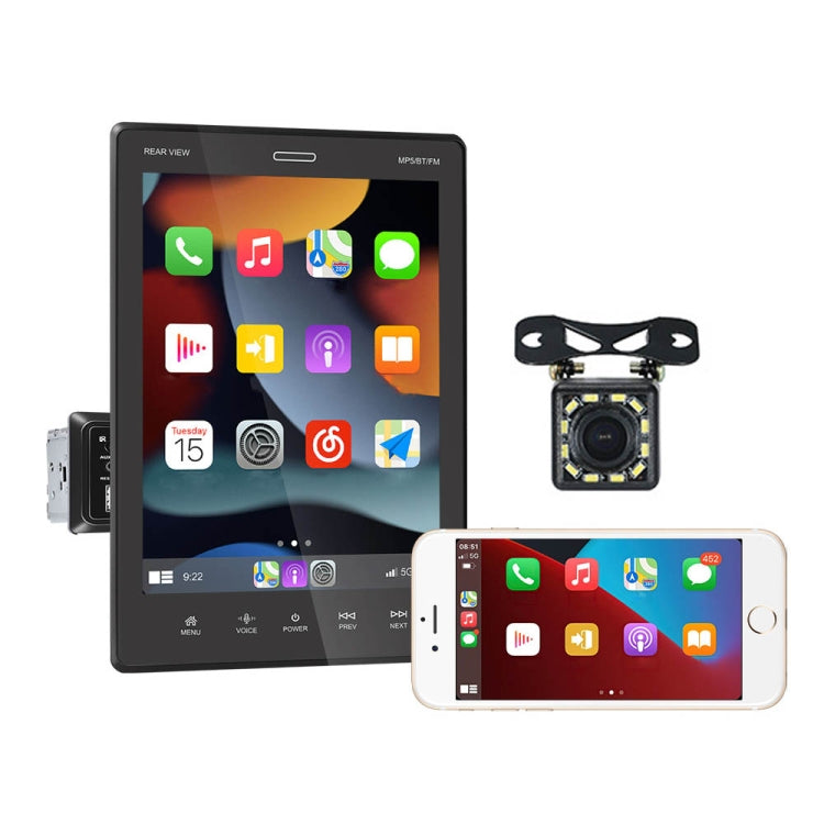 C800 9.5 Inch MP5 Single Butt Carplay Player, Style: Standard+12 Light Camera - Car MP3 & MP4 & MP5 by PMC TechLife | Online Shopping South Africa | PMC TechLife | Buy Now Pay Later Mobicred