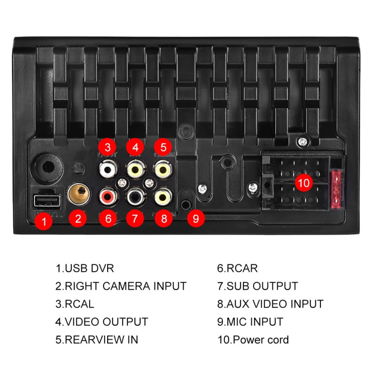 7622C 6.2 inch Dual Spindle HD Car Universal MP5 Carplay Player, Style: Standard+AHD Camera - Car MP3 & MP4 & MP5 by PMC TechLife | Online Shopping South Africa | PMC TechLife | Buy Now Pay Later Mobicred