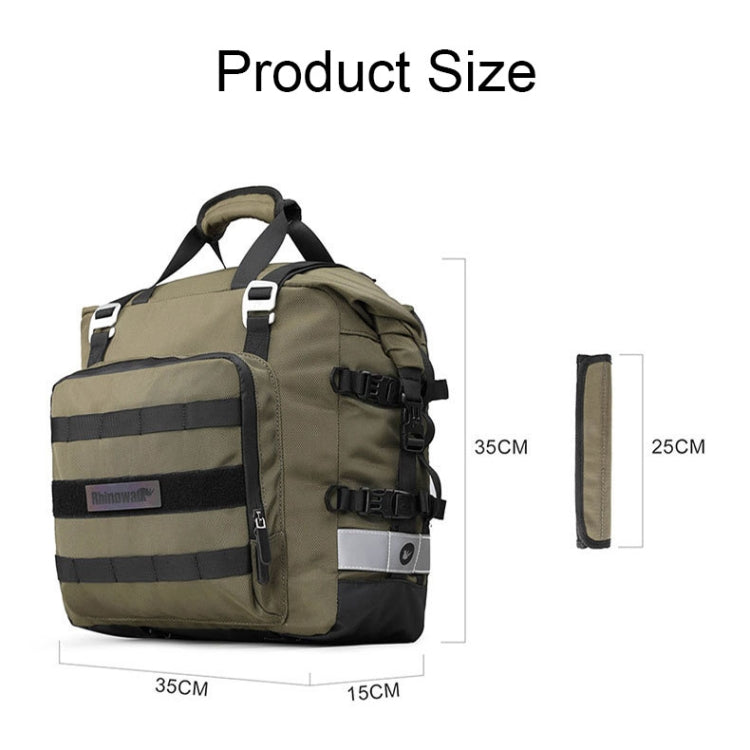 Rhinowalk MT2040 20L Large Capacity Waterproof Quick Release Motorcycle Side Bag(Black) - Bags & Luggages by PMC TechLife | Online Shopping South Africa | PMC TechLife | Buy Now Pay Later Mobicred