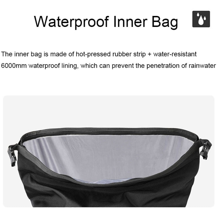 Rhinowalk MT2040 20L Large Capacity Waterproof Quick Release Motorcycle Side Bag(Black) - Bags & Luggages by PMC TechLife | Online Shopping South Africa | PMC TechLife | Buy Now Pay Later Mobicred