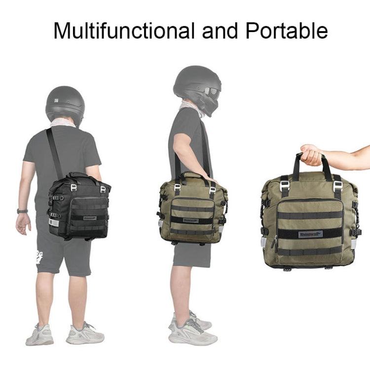 Rhinowalk MT2040 20L Large Capacity Waterproof Quick Release Motorcycle Side Bag(Black) - Bags & Luggages by PMC TechLife | Online Shopping South Africa | PMC TechLife | Buy Now Pay Later Mobicred