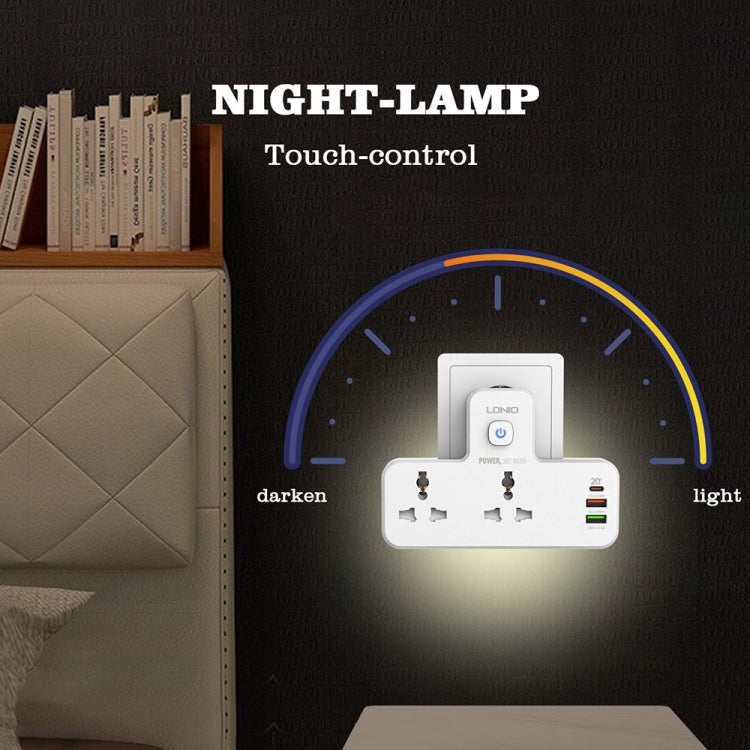 LDNIO SC2311 20W PD+QC 3.0 Multifunctional Home Fast Charging Socket with Night Light, Spec: EU Plug - free shipping - PMC TechLife - Order now!