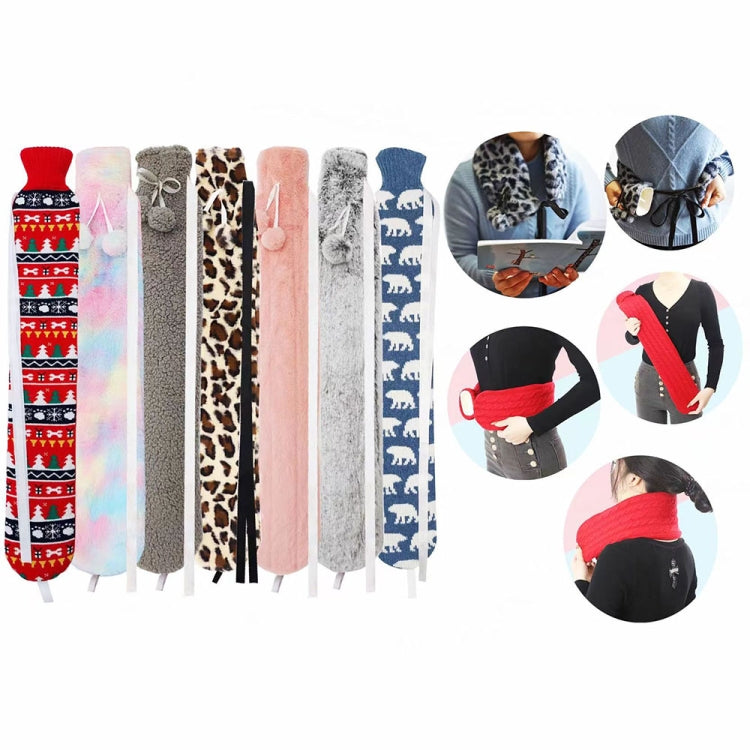 2L Long-strip Multifunctional Water-filled Rubber Hot Water Bags, Spec: Red Christmas - Hot Water Bags by PMC TechLife | Online Shopping South Africa | PMC TechLife | Buy Now Pay Later Mobicred