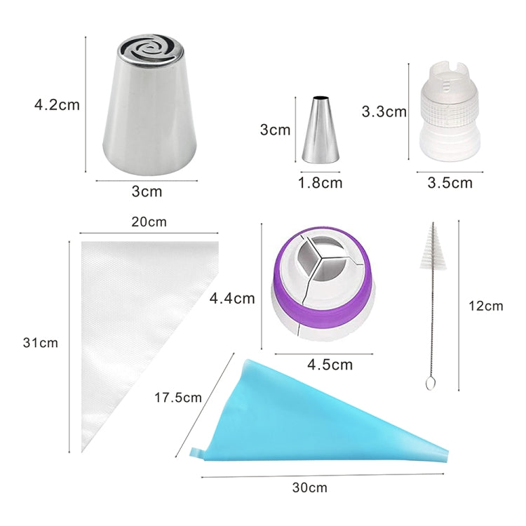 10PCS/Set Stainless Steel Laminating Nozzle Set Cake DIY Laminating Nozzle Set Baking Tools - Baking Pastry Tools by PMC TechLife | Online Shopping South Africa | PMC TechLife