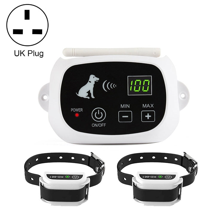 KD-661 500m Wireless Electric Dog Pet Fence Shock Collar,Spec: For Two Dog(UK Plug) - Training Aids by PMC TechLife | Online Shopping South Africa | PMC TechLife | Buy Now Pay Later Mobicred