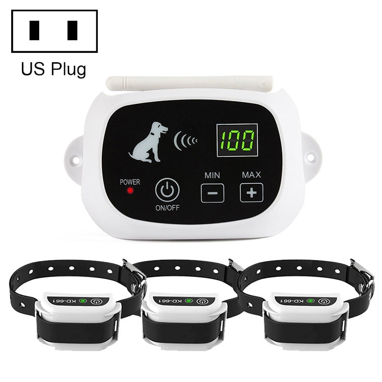 KD-661 500m Wireless Electric Dog Pet Fence Shock Collar,Spec: For Three Dog(US Plug) - Training Aids by PMC TechLife | Online Shopping South Africa | PMC TechLife | Buy Now Pay Later Mobicred