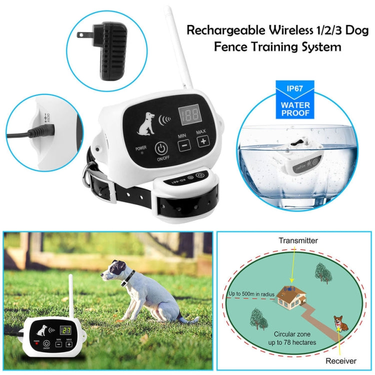 KD-661 500m Wireless Electric Dog Pet Fence Shock Collar,Spec: For Three Dog(UK Plug) - Training Aids by PMC TechLife | Online Shopping South Africa | PMC TechLife | Buy Now Pay Later Mobicred