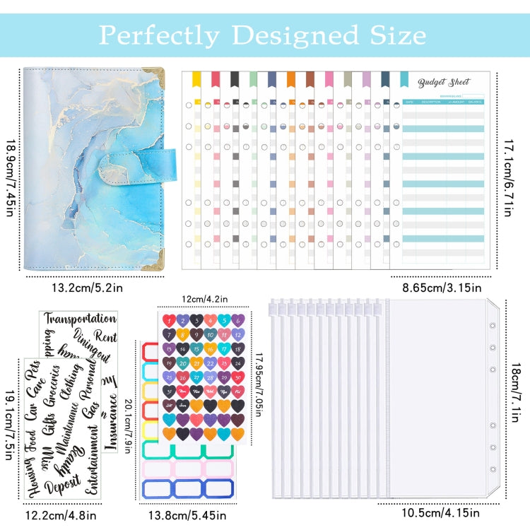 A6 Leather Loose-leaf Budget Book Handbook Notepad(Pink) - Notebooks by PMC TechLife | Online Shopping South Africa | PMC TechLife | Buy Now Pay Later Mobicred