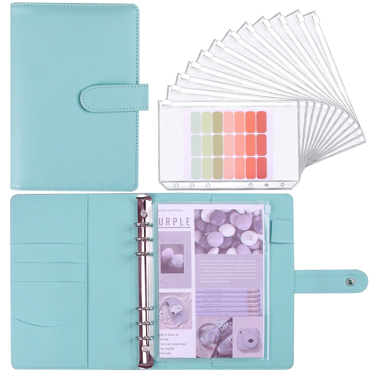 A5 Macaron Notebook PU Loose-leaf Cash Budget Handbook(Blue) - Notebooks by PMc TechLife | Online Shopping South Africa | PMc TechLife | Buy Now Pay Later Mobicred