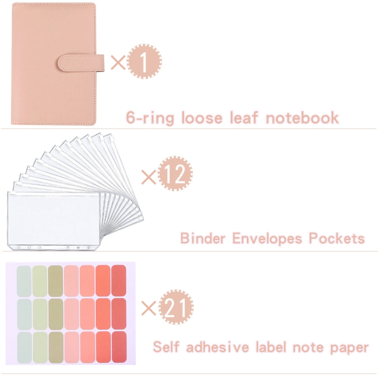 A5 Macaron Notebook PU Loose-leaf Cash Budget Handbook(Yellow) - free shipping - PMc TechLife - Order now!
