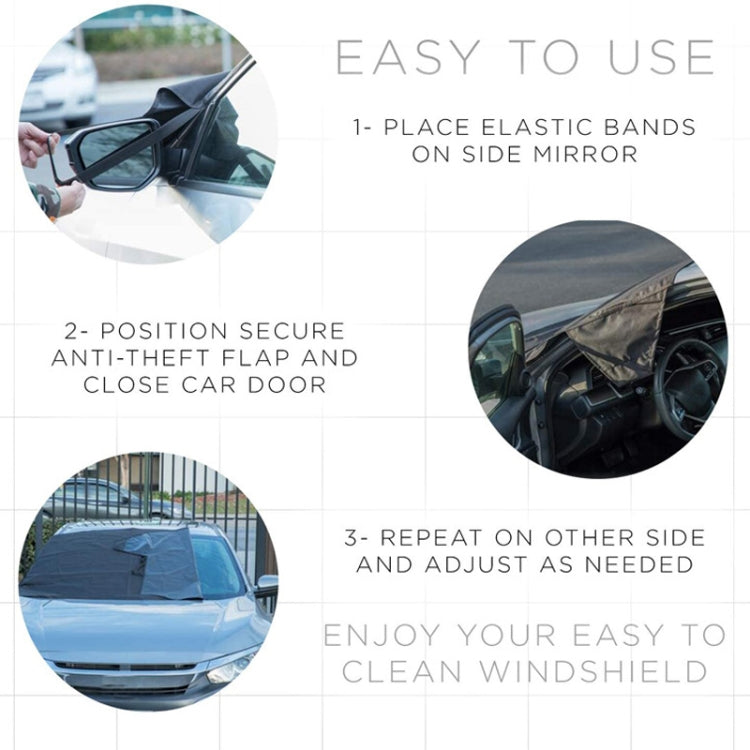 600D Oxford Cloth Car Snow Block Waterproof Windshield Coverings S 190 x 107cm - Window Foils & Solar Protection by PMC TechLife | Online Shopping South Africa | PMC TechLife | Buy Now Pay Later Mobicred