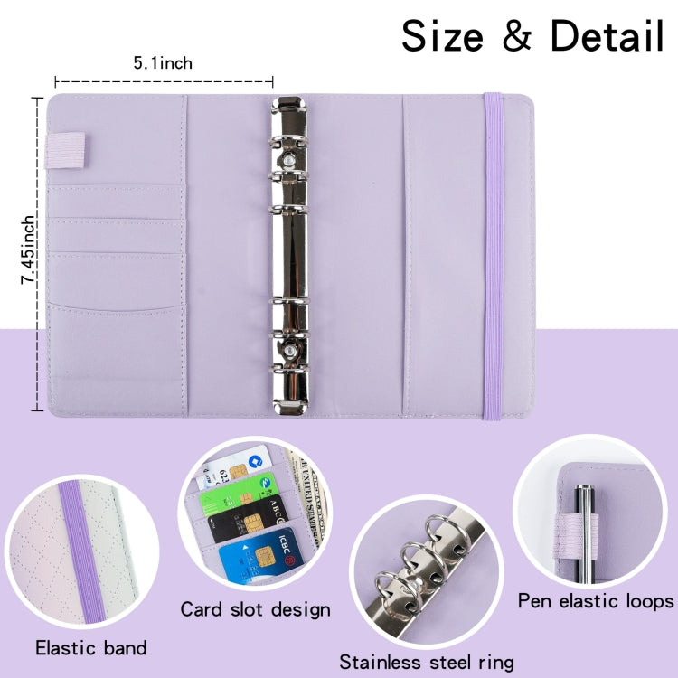 A6 Gradient Macaroon Loose-leaf Handbook Cash Budget Book(Blue Green Purple) - Notebooks by PMC TechLife | Online Shopping South Africa | PMC TechLife