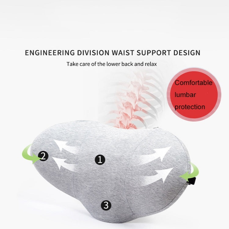Memory Foam Lumbar Spine Cushion Pregnant Women Sleeping Lumbar Pillow(Dark Gray Crescent) - free shipping - PMC Jewellery - Order now!