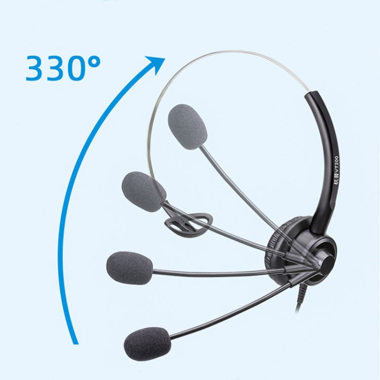 VT200 Single Ear Telephone Headset Operator Headset With Mic,Spec: Type-C With Answer Key - Microphones & Headsets by PMC TechLife | Online Shopping South Africa | PMC TechLife | Buy Now Pay Later Mobicred