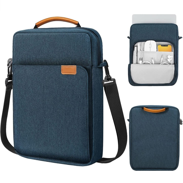 Vertical Laptop Bag Handheld Shoulder Crossbody Bag, Size: 9.7-11 Inch(Dark Blue) - 10 - 11 inch by PMC Jewellery | Online Shopping South Africa | PMC Jewellery | Buy Now Pay Later Mobicred