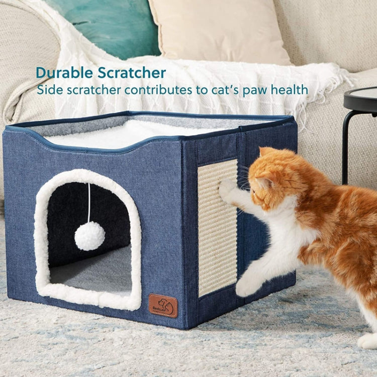 Pet Stool Pet Kennel Indoor Foldable Storage Stool Cat Dog Kennel 41 x 41 x 35cm(Light Green) - Beds by PMC TechLife | Online Shopping South Africa | PMC TechLife | Buy Now Pay Later Mobicred